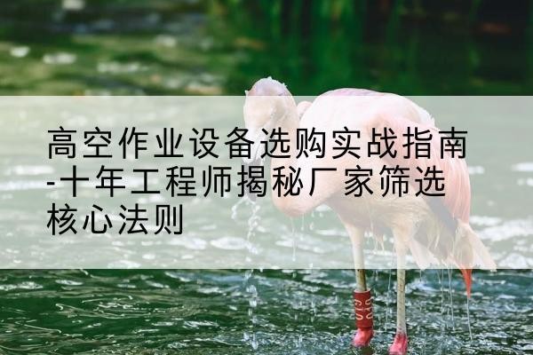大足区剪叉式升降机厂家-高空作业设备选购实战指南-十年工程师揭秘厂家筛选核心法则