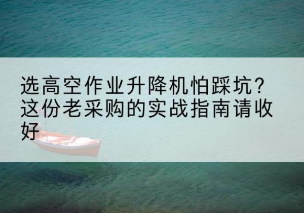 大足区高空作业升降机厂家推荐-选高空作业升降机怕踩坑？这份老采购的实战指南请收好
